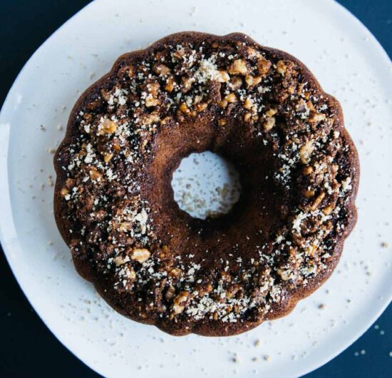 Spiced chocolate & dried fig christmas cake